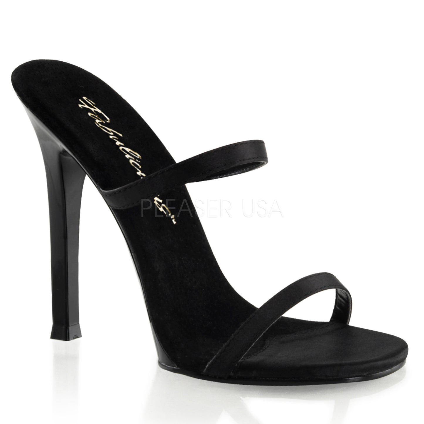 Fabulicious Womens Sandals GALA-02 Blk Satin