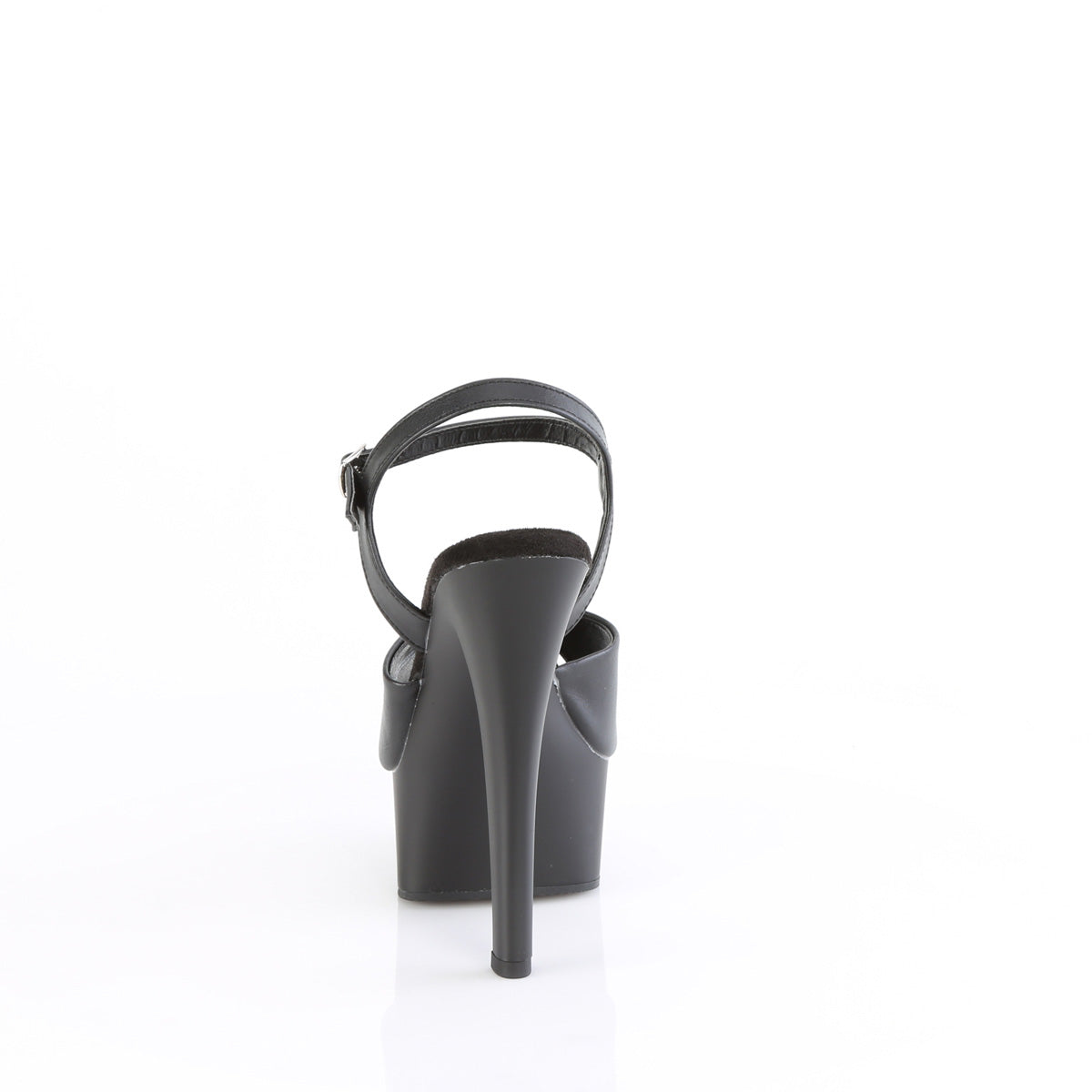 Pleaser GLEAM-609 Blk Faux Leather-Blk Matte