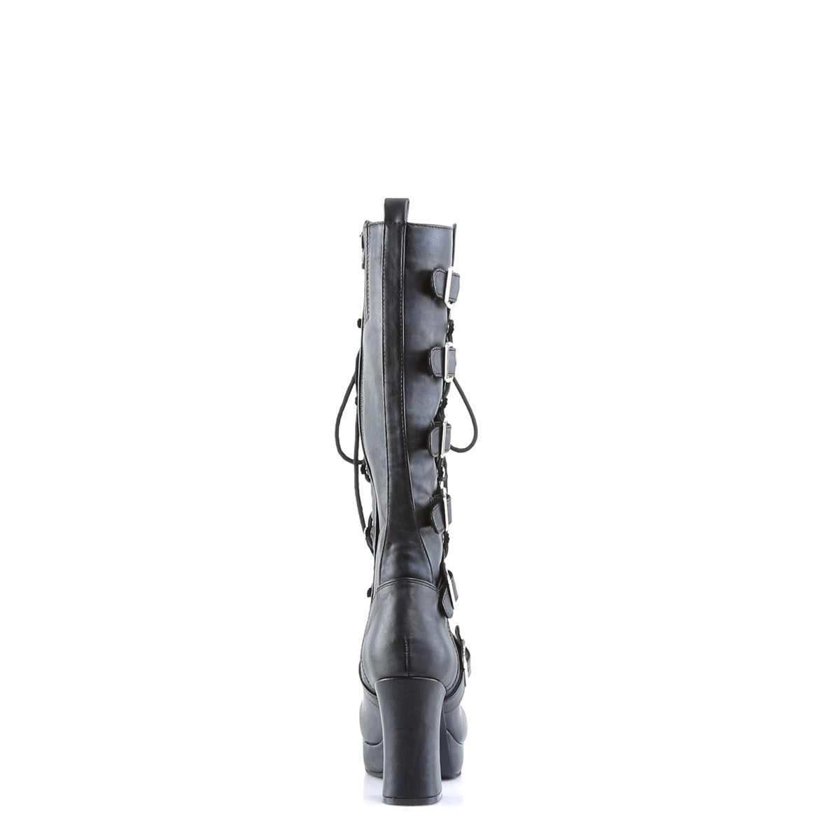 DemoniaCult Stivali da donna GOTHIKA-200 pelle vegana BLK