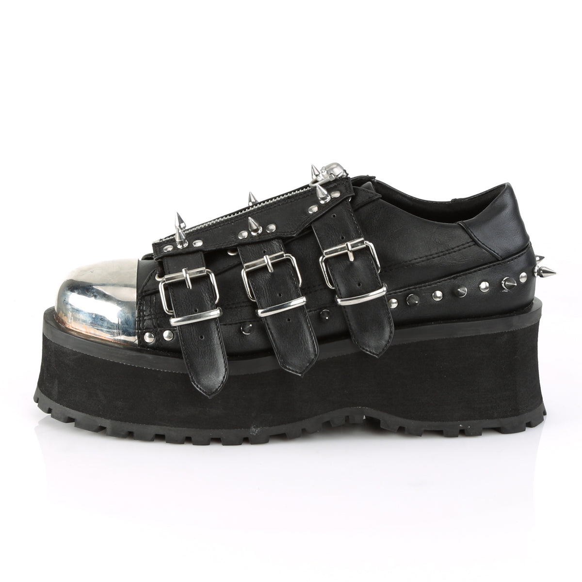 DemoniaCult Stivali da uomo GRAVEDIGGER-03 pelle vegana BLK