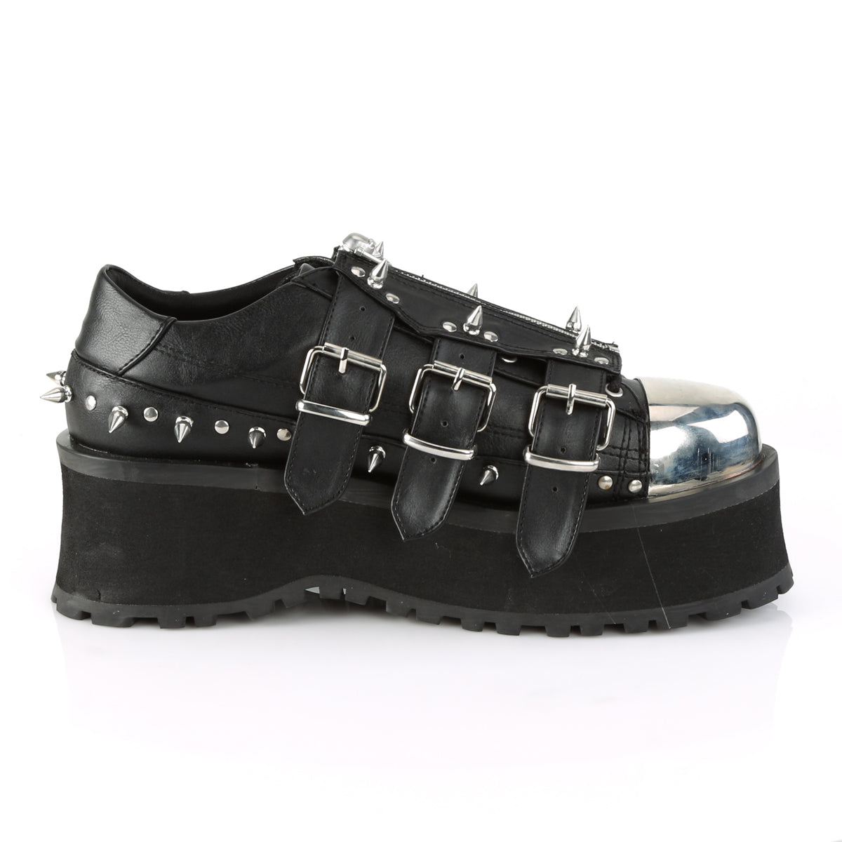 DemoniaCult Stivali da uomo GRAVEDIGGER-03 pelle vegana BLK