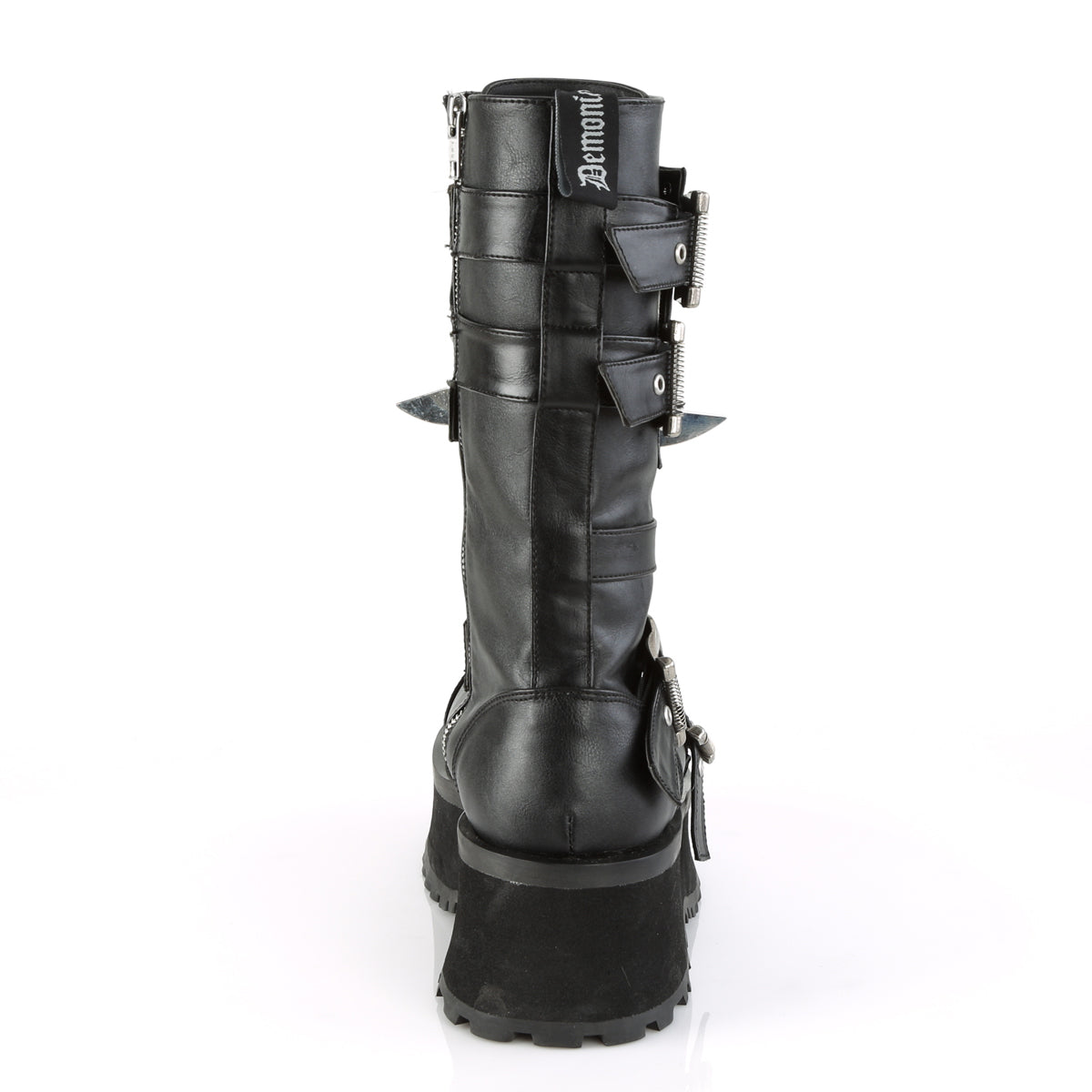 DemoniaCult Stivali da uomo GRAVEDIGGER-250 pelle vegana BLK