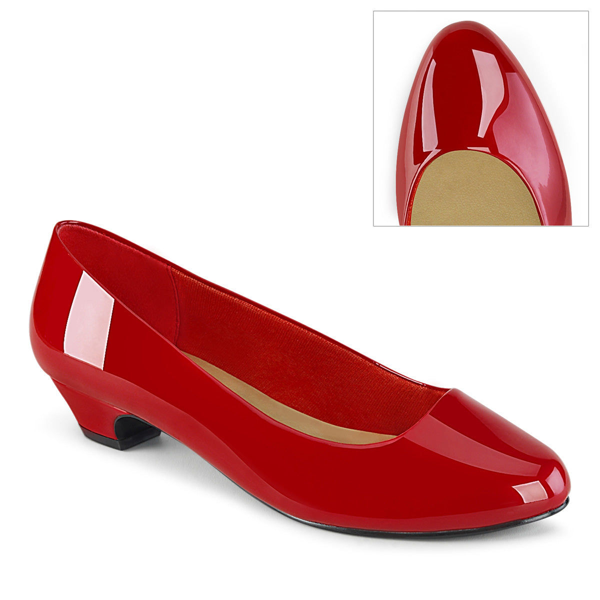 Pleaser Pink Label Pompe da donna GWEN-01 Pat rossa