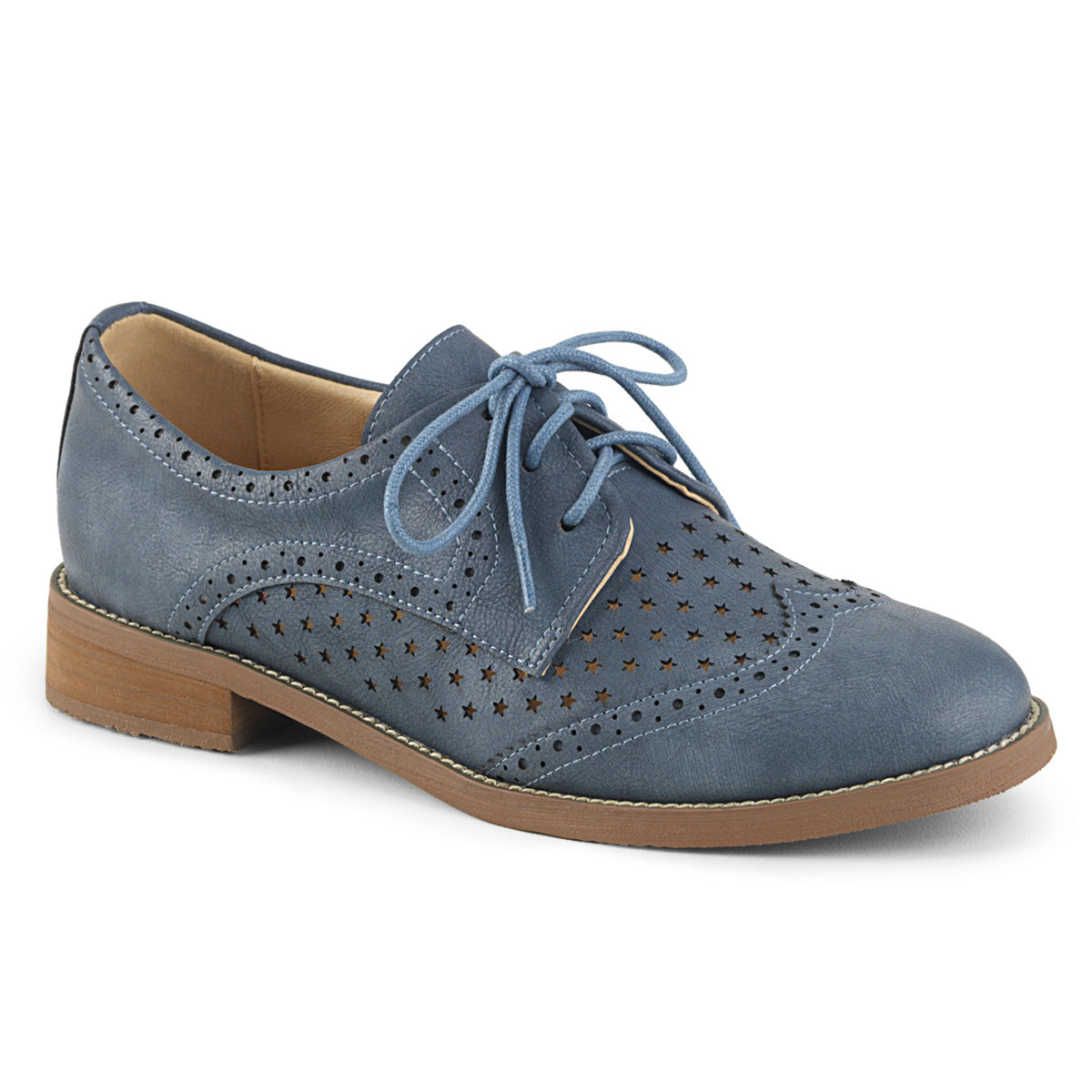 Pin Up Couture Pompe da donna HEPBURN-26 Pietra in ecopelle blu