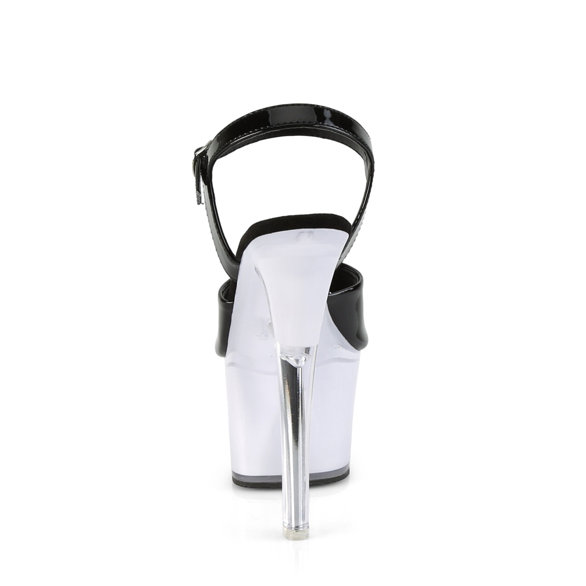 Pleaser Sandali da donna ILLUMINATOR-709 BLK PAT / BIANCO GLASS