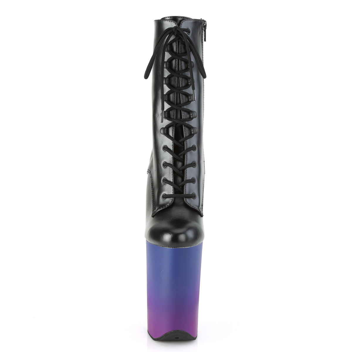 Pleaser Stivaletti da donna INFINITY-1020BP BLK in ecopelle / blu-viola ombre