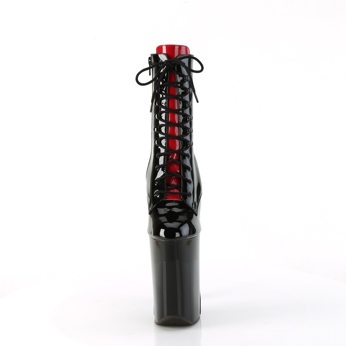 Pleaser Stivali alla caviglia INFINITY-1020fh blk-rosso pat/blk-rosso