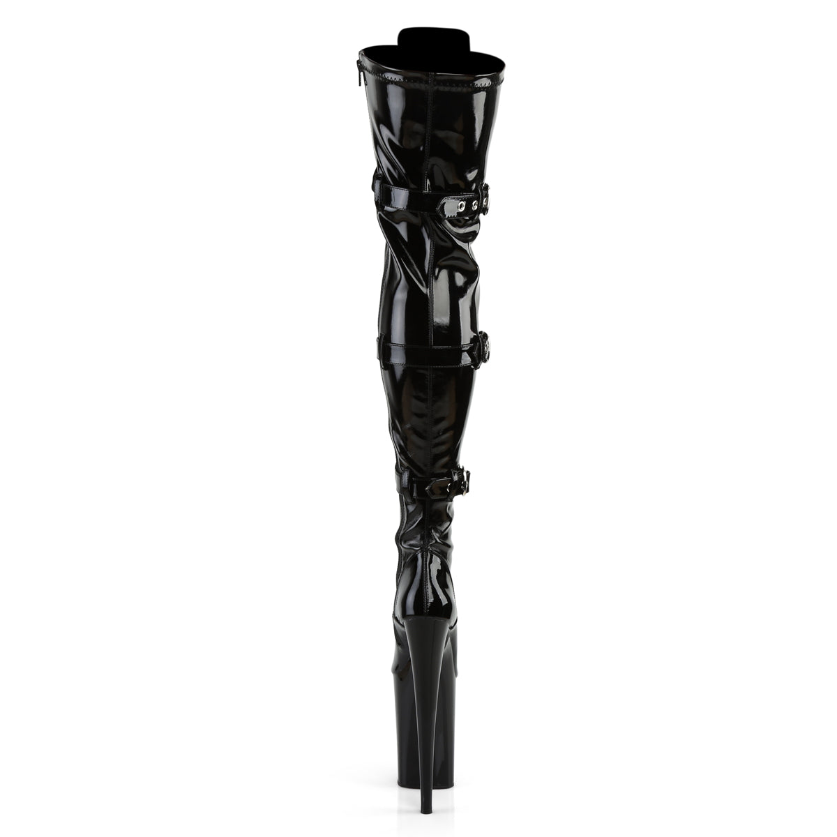 Pleaser Stivali da donna INFINITY-3028 BLK Stretch Pat / Blk