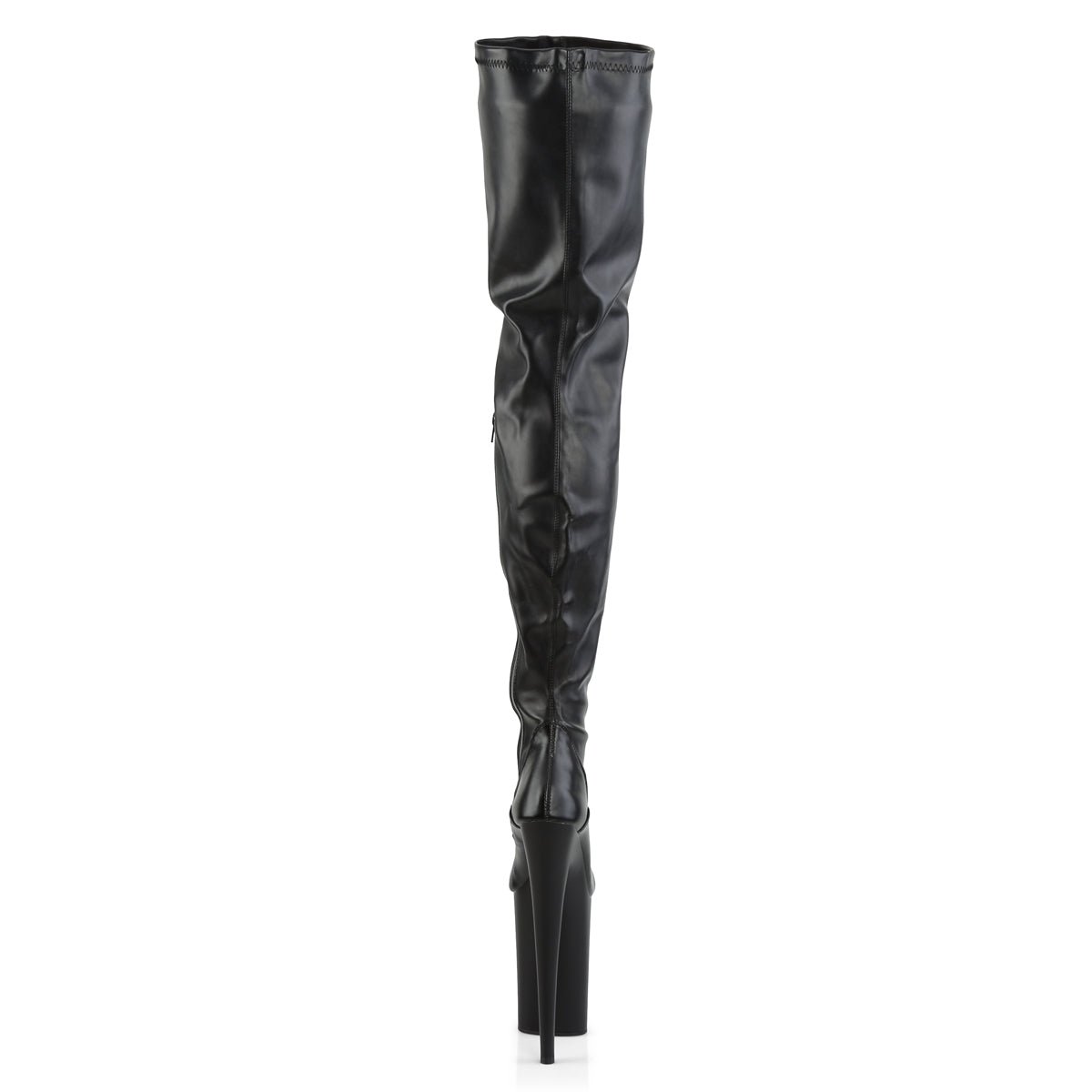 Pleaser Stivali da donna INFINITY-4000 BLK STR FAUX PELLE / BLK MATTE