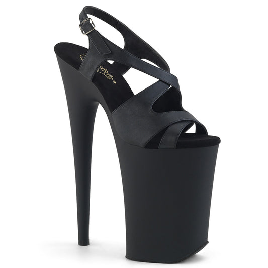 Pleaser Sandali da donna INFINITY-930 BLK PU / BLK opaco