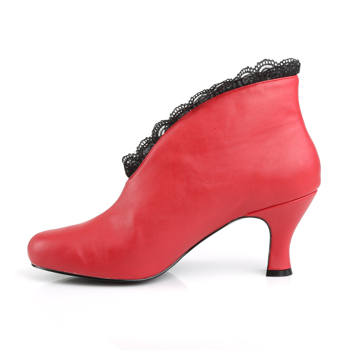 Pleaser Pink Label Pompe da donna JENNA-105 pizzo rosso-pelle ridacchia-pelle
