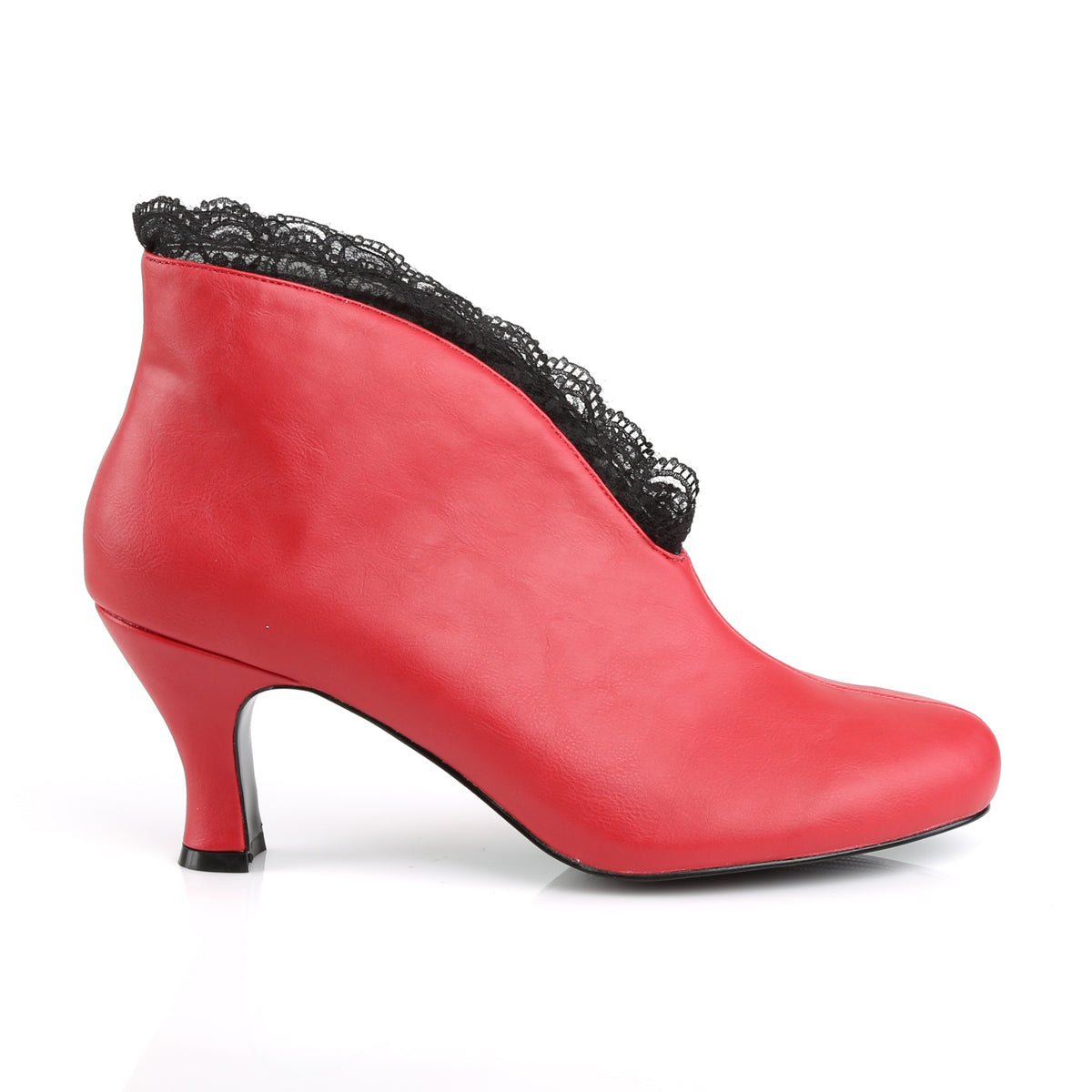 Pleaser Pink Label Pompe da donna JENNA-105 pizzo rosso-pelle ridacchia-pelle