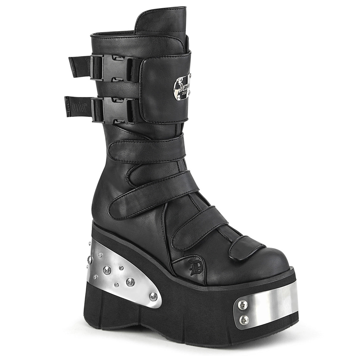 DemoniaCult Boots KERA-108 Blk Vegan Leather