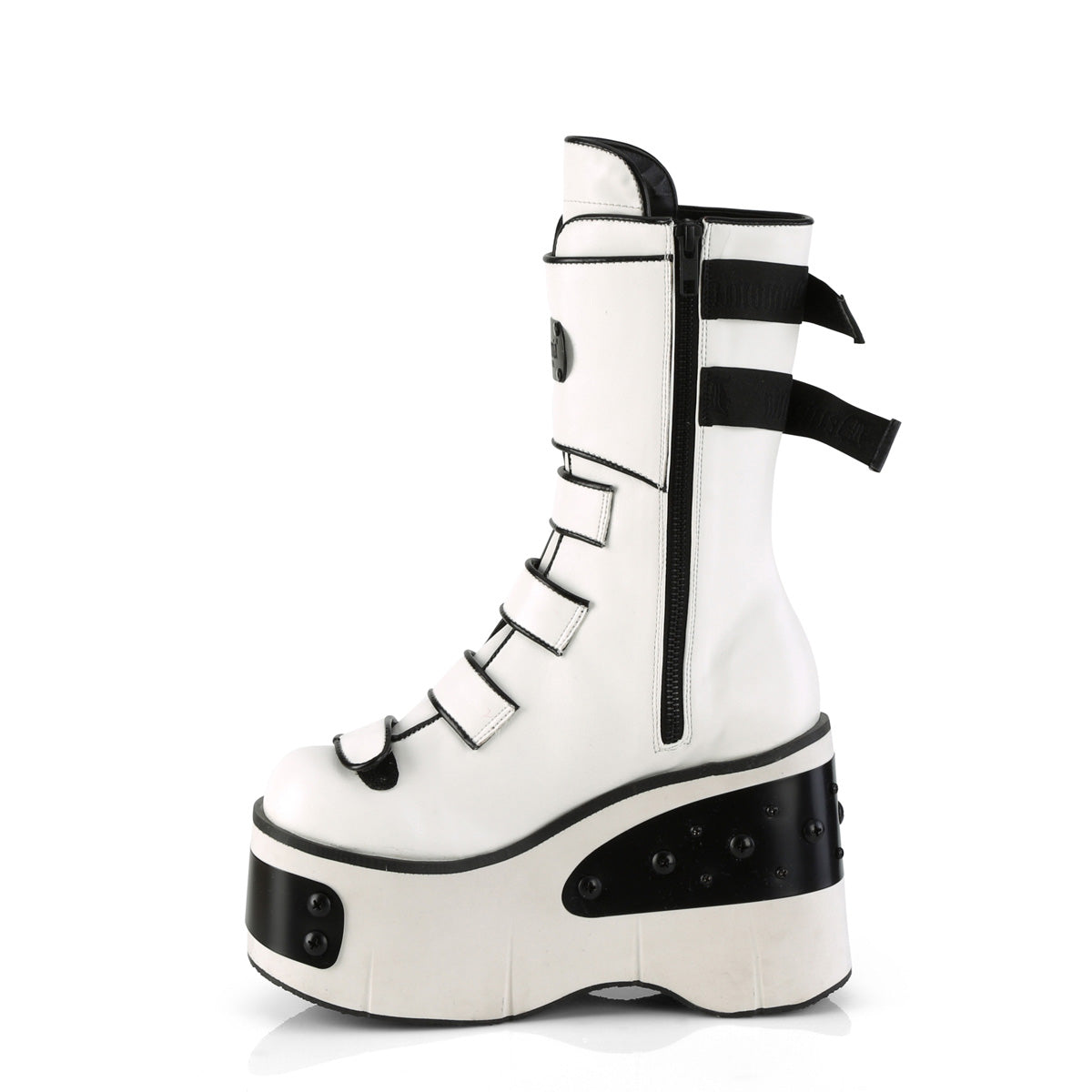 DemoniaCult Stivali KERA-108 pelle vegana WHT