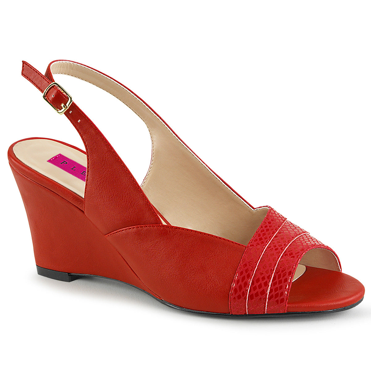 Pleaser Pink Label Pompe da donna KIMBERLY-01sp in ecopelle rossa