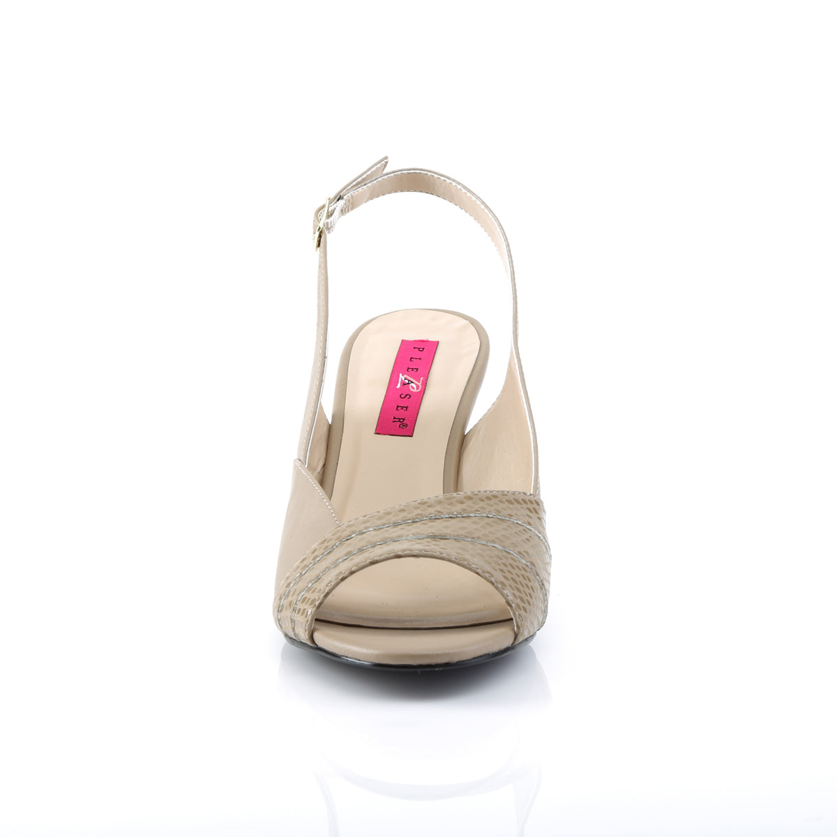 Pleaser Pink Label Womens Pumps KIMBERLY-01SP Taupe Faux Leather