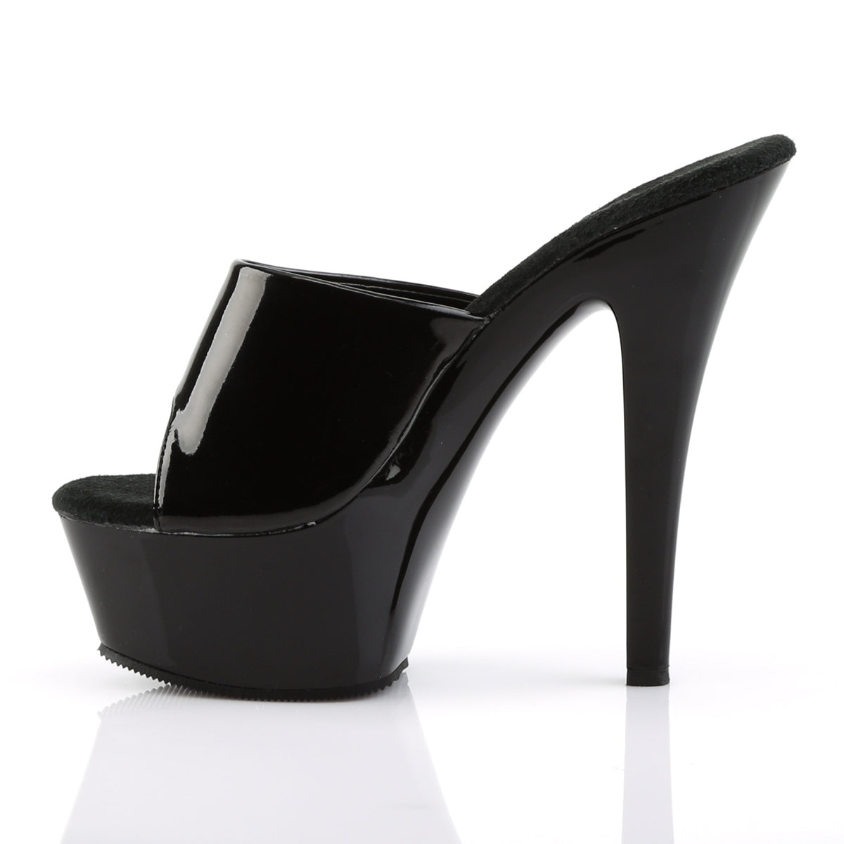 Pleaser Sandali da donna KISS-201 BLK PAT / BLK