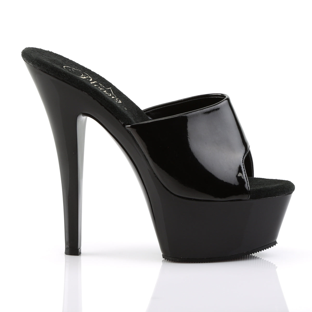 Pleaser Sandali da donna KISS-201 BLK PAT / BLK