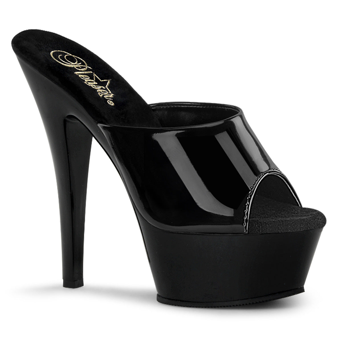Pleaser Sandali da donna KISS-201 BLK PAT / BLK