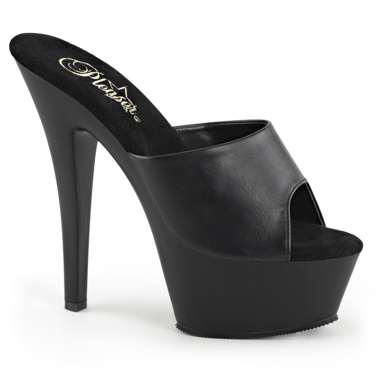 Pleaser Sandali da donna KISS-201 Blk in ecopelle / BLK opaco