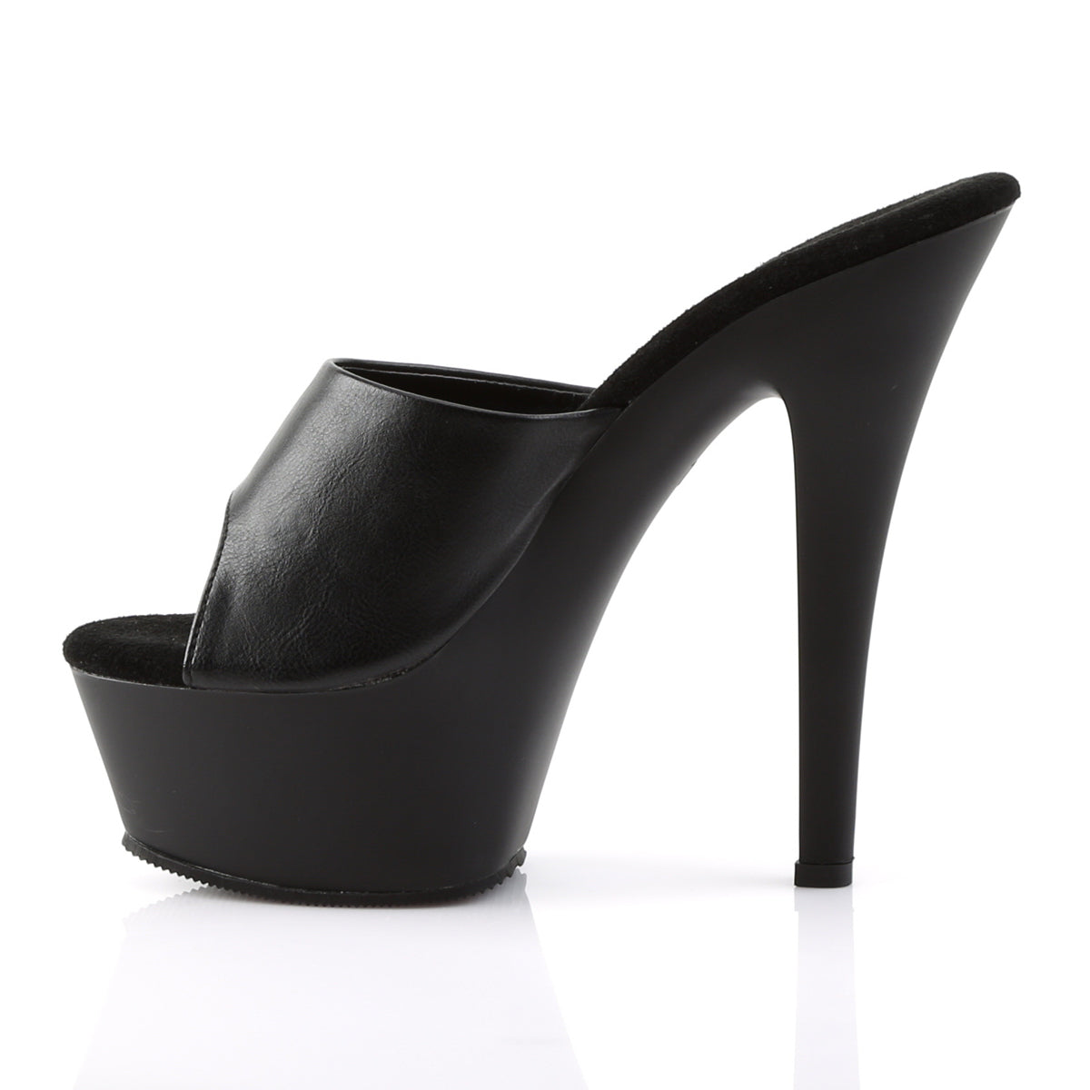 Pleaser Sandali da donna KISS-201 Blk in ecopelle / BLK opaco