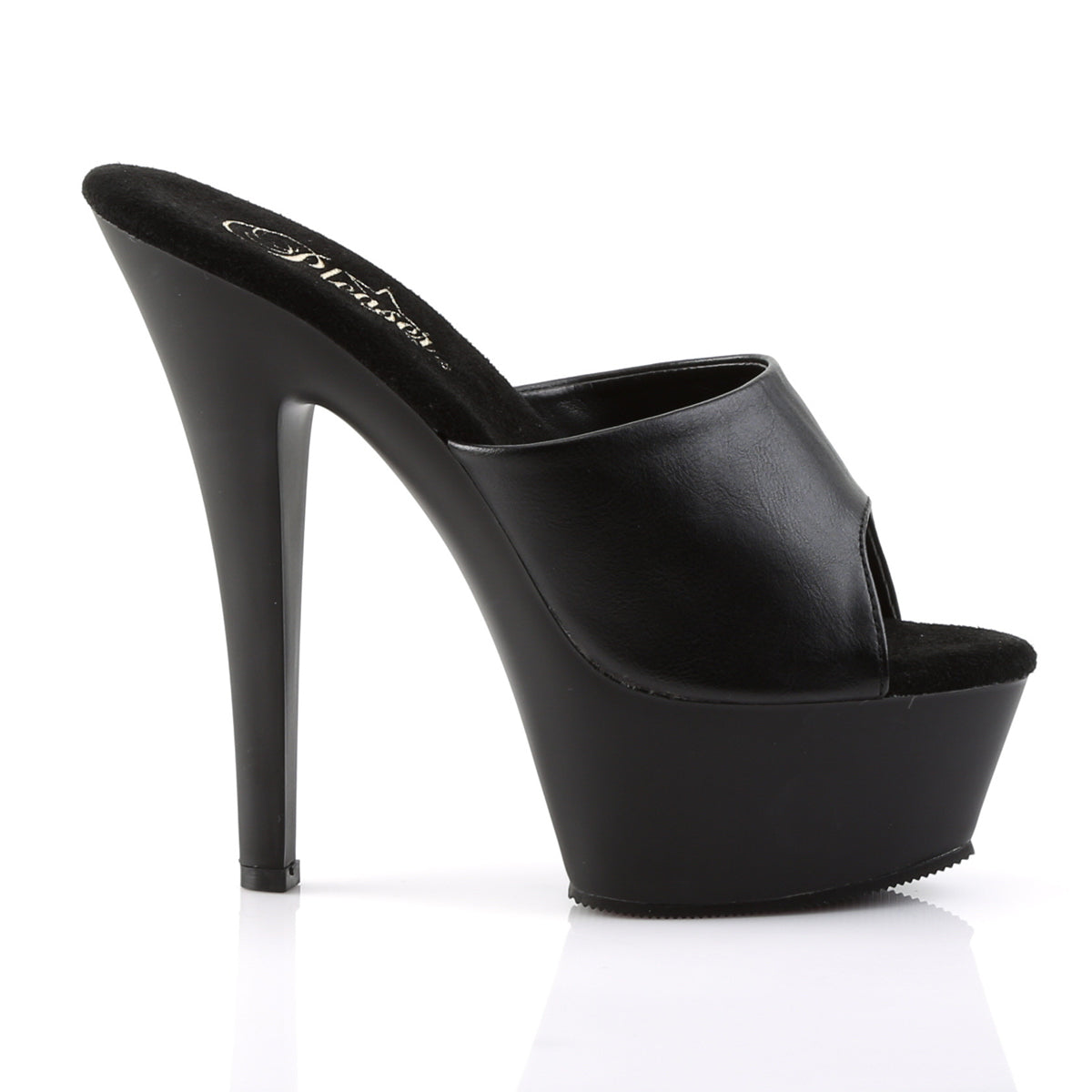 Pleaser Sandali da donna KISS-201 Blk in ecopelle / BLK opaco