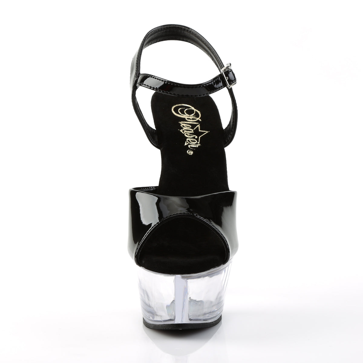 Pleaser Sandali da donna KISS-209 BLK PAT / CLR