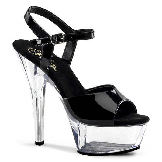 Pleaser Sandali da donna KISS-209 BLK PAT / CLR