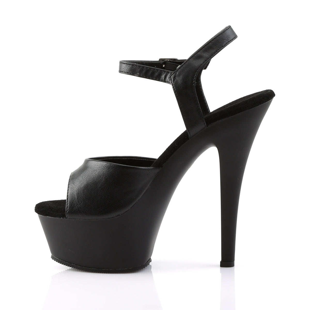 Pleaser Sandali da donna KISS-209 BLK in ecopelle / BLK opaco