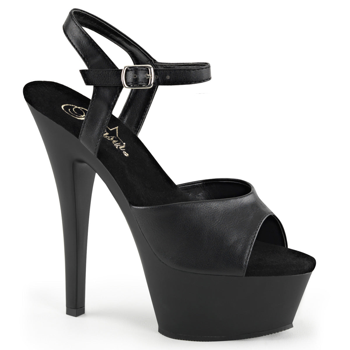 Pleaser Sandali da donna KISS-209 BLK in ecopelle / BLK opaco