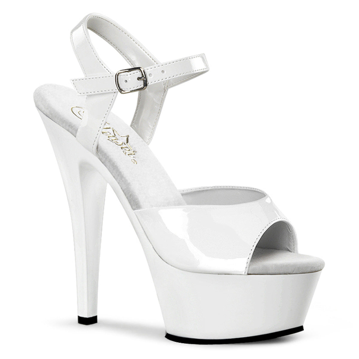 Pleaser Sandali da donna KISS-209 WHT Pat / Wht