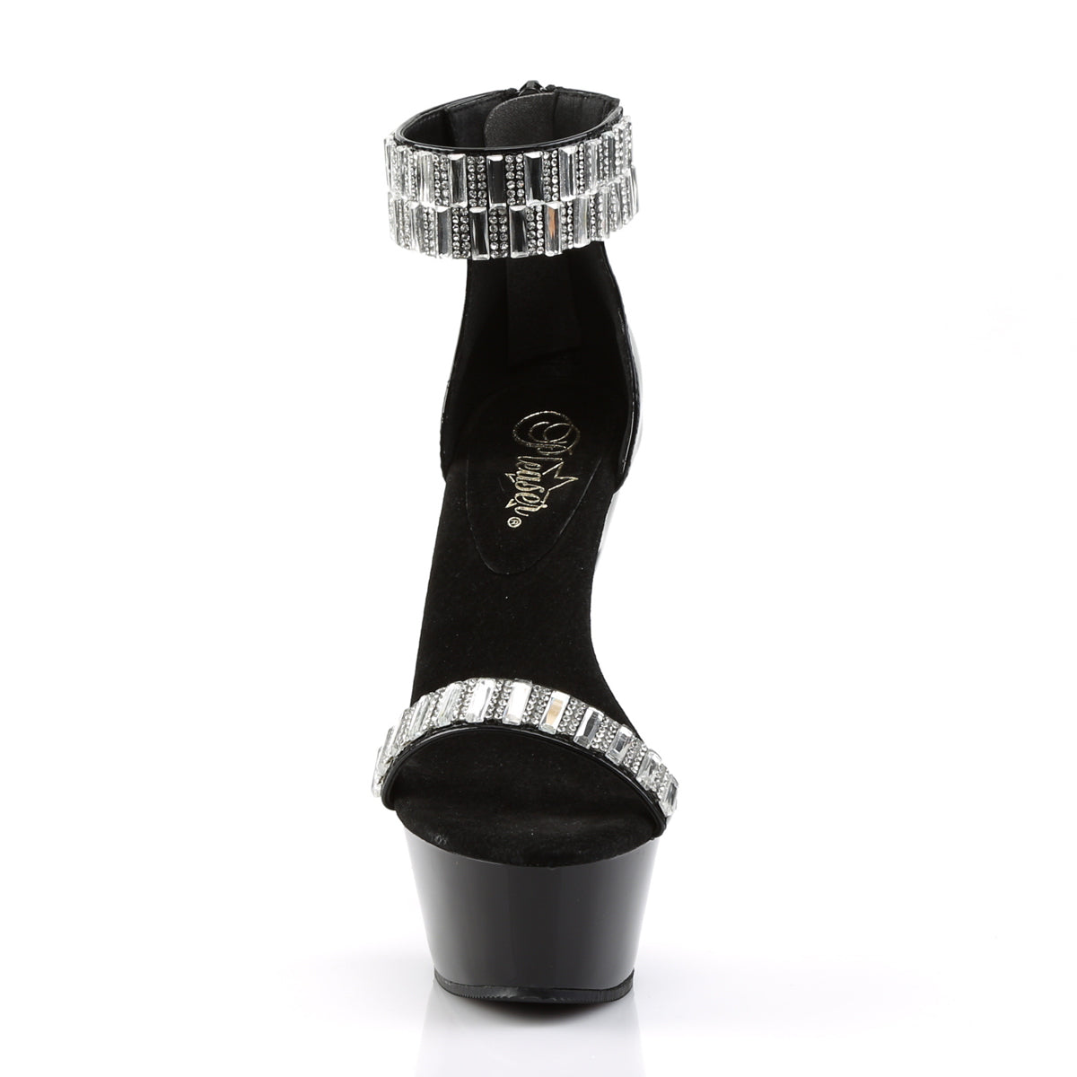 Pleaser Sandali da donna KISS-269RS BLK / BLK