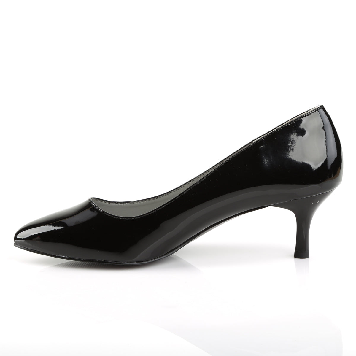 Pleaser Pink Label Pompe da donna Kitten-01 BLK PAT