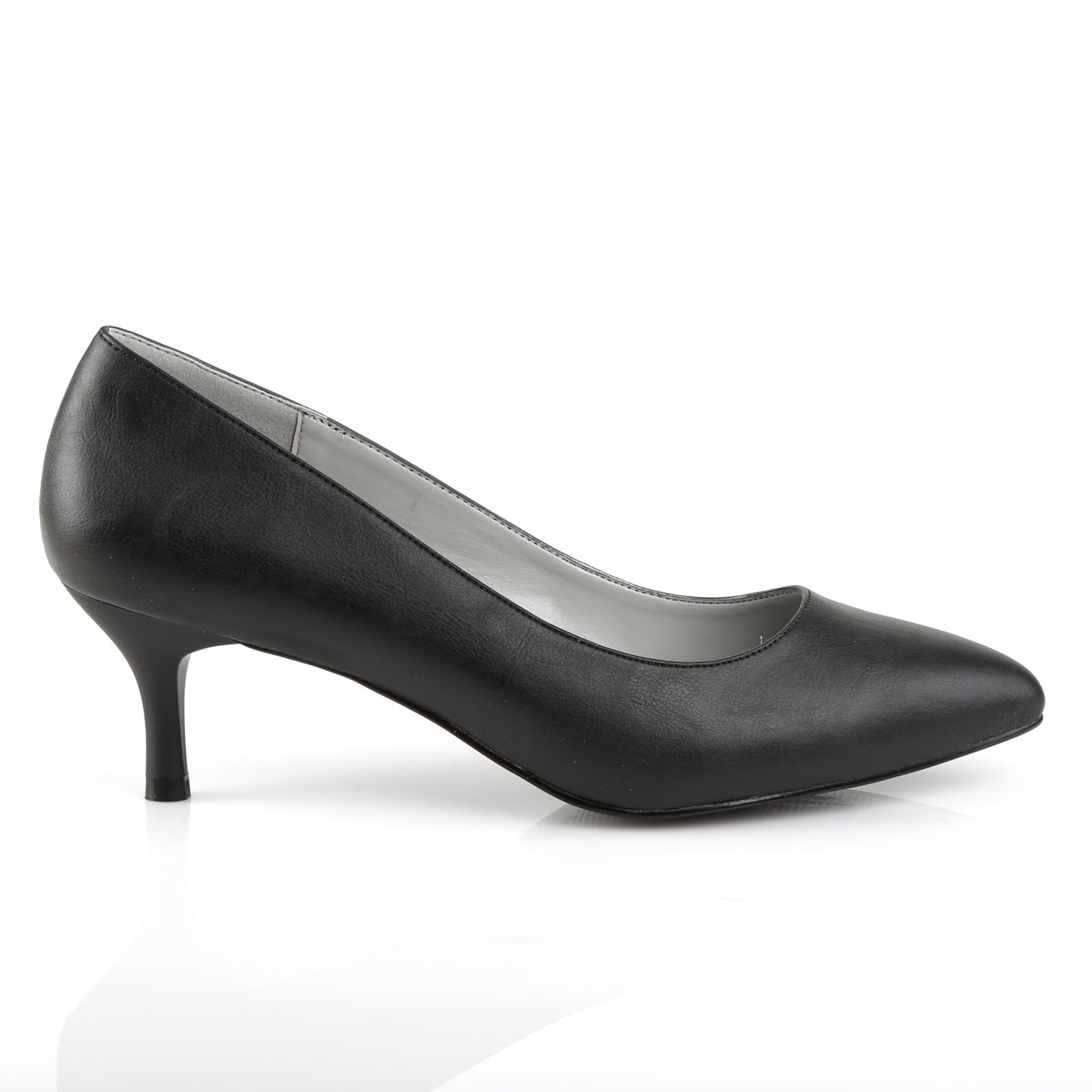 Pleaser Pink Label Pompe da donna Kitten-01 Blk in ecopelle