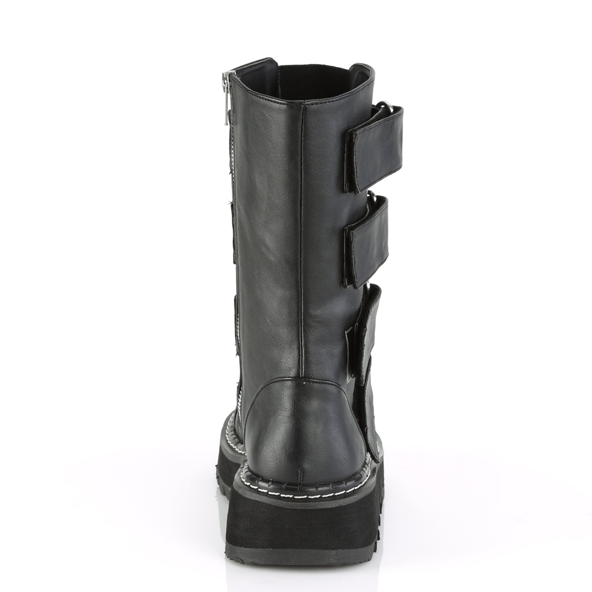 DemoniaCult Stivali da donna LILITH-211 in pelle vegana BLK