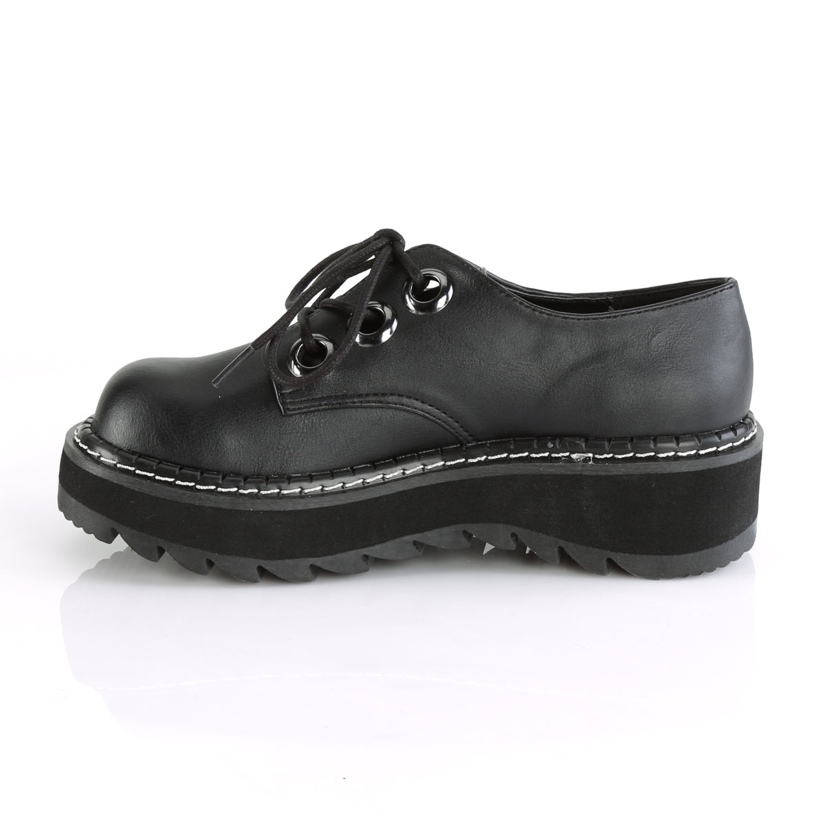 DemoniaCult Pompe da donna LILITH-99 pelle vegana BLK