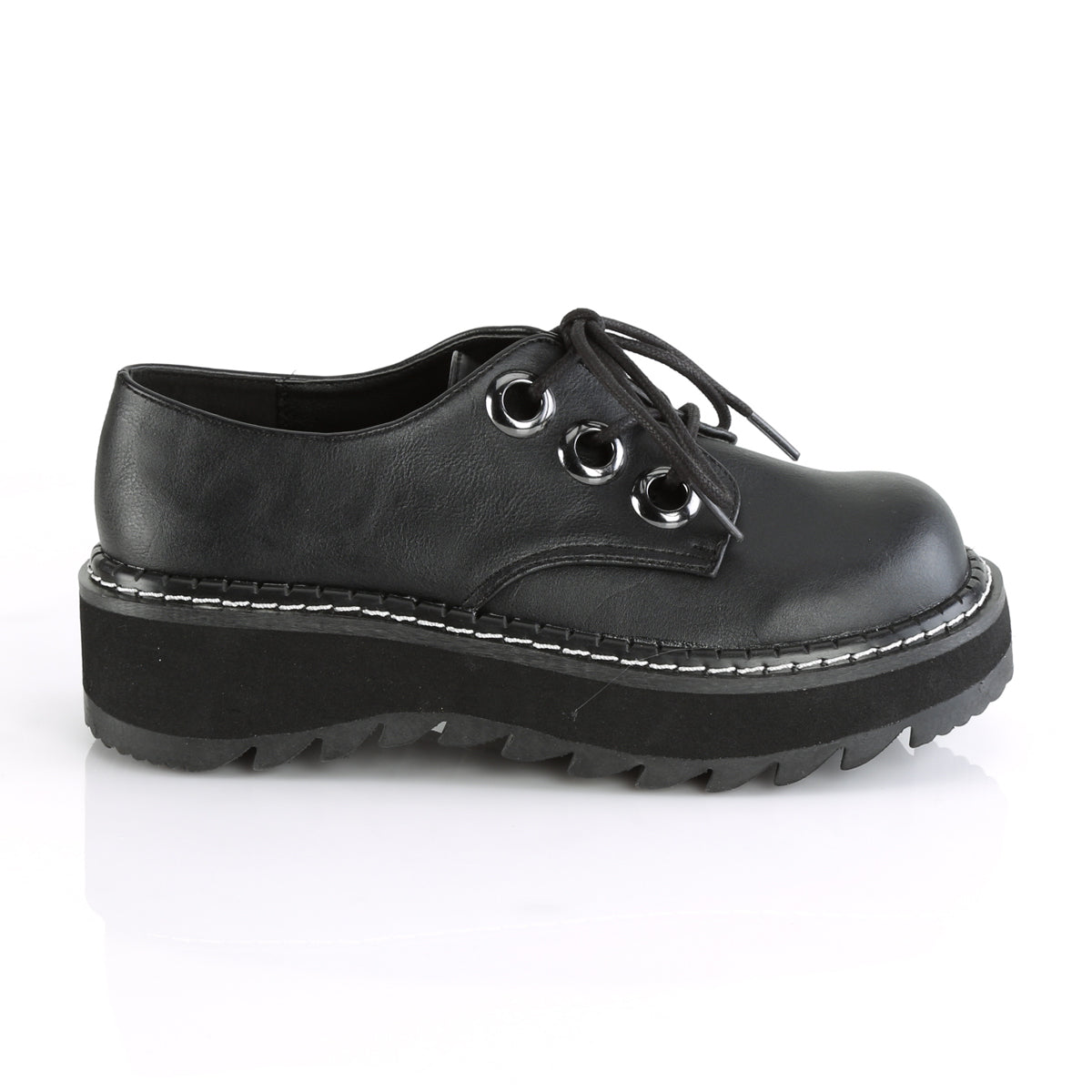 DemoniaCult Pompe da donna LILITH-99 pelle vegana BLK