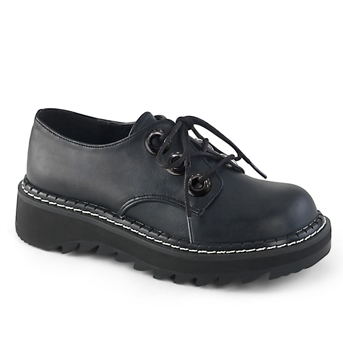 DemoniaCult Pompe da donna LILITH-99 pelle vegana BLK