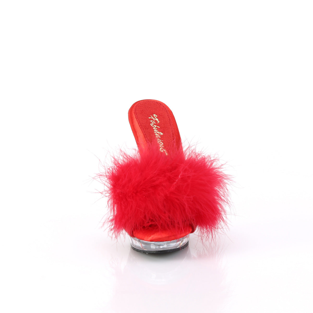 Fabulicious Sandali da donna LIP-101-8 Rosso Satin-Fur / CLR