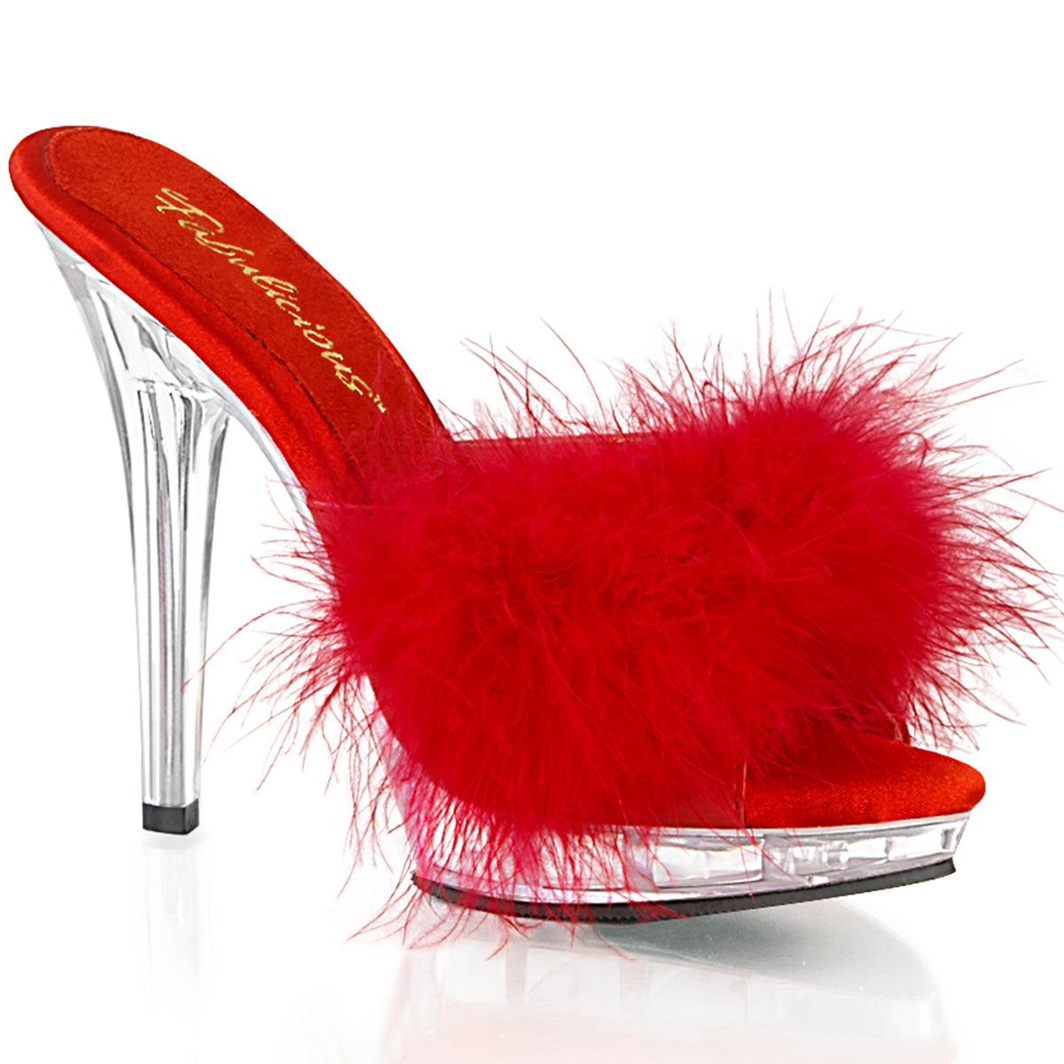 Fabulicious Sandali da donna LIP-101-8 Rosso Satin-Fur / CLR