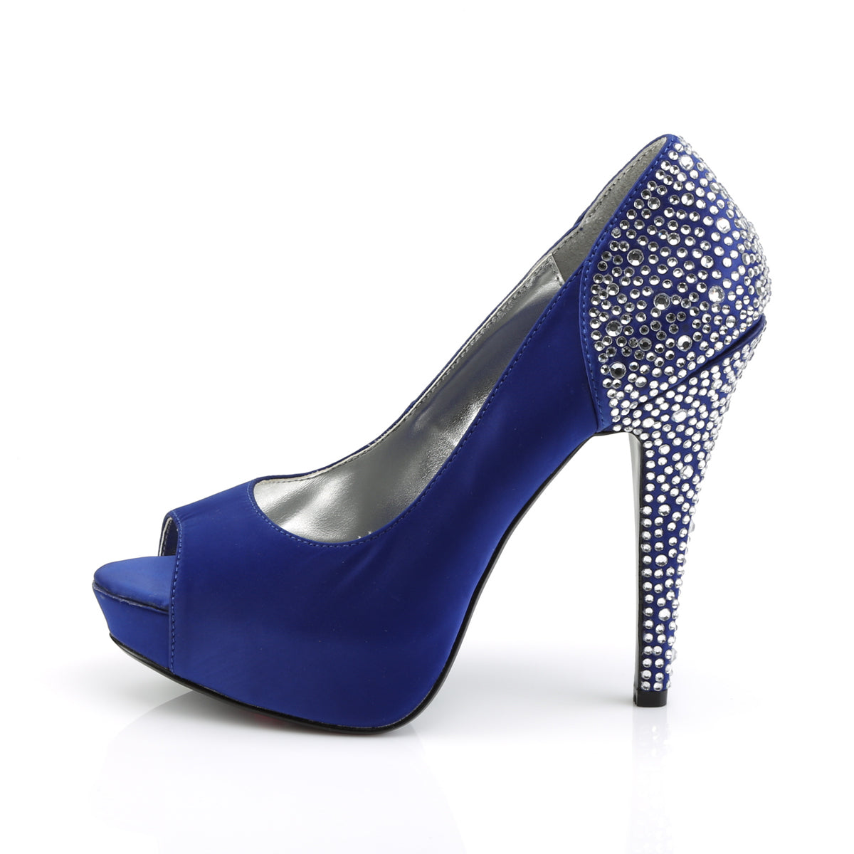 Fabulicious Womens Pumps LOLITA-08 Royal Blue Silk Satin
