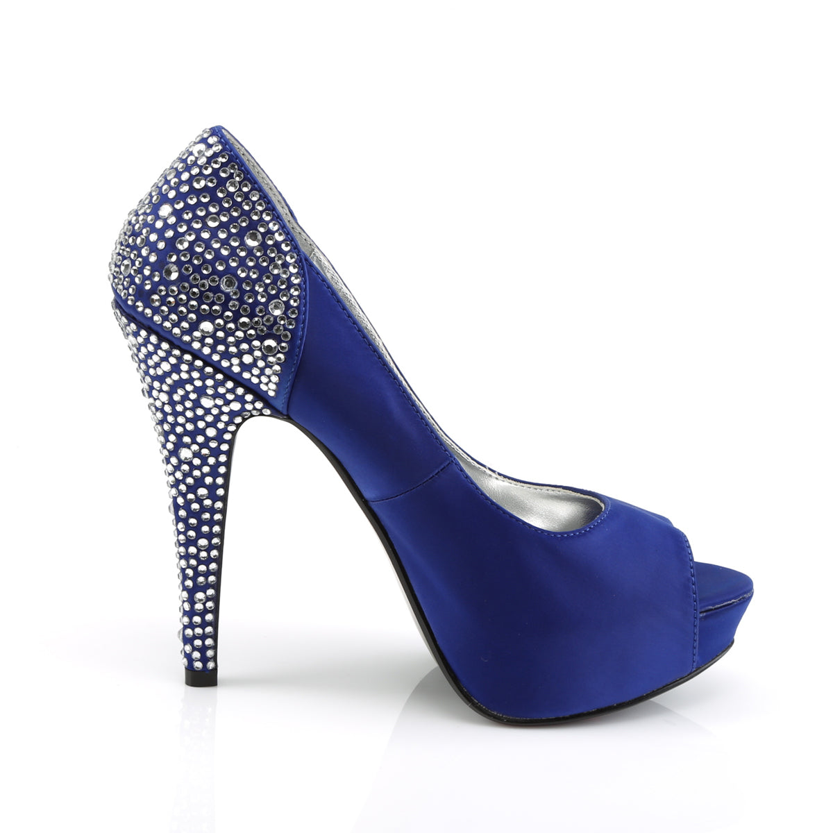Fabulicious Womens Pumps LOLITA-08 Royal Blue Silk Satin