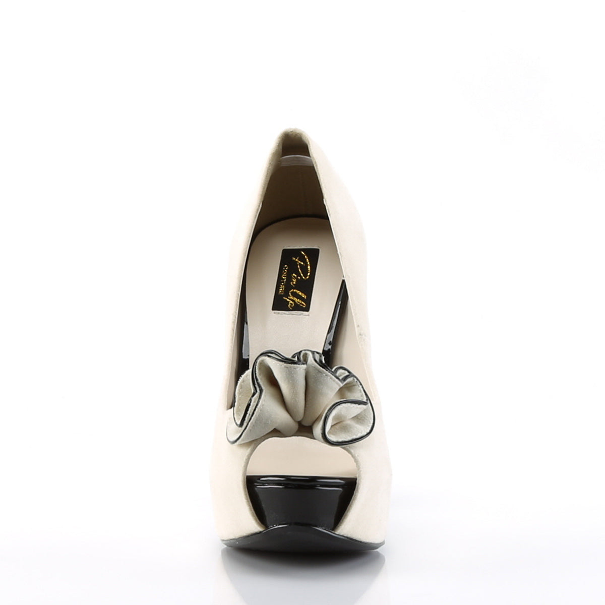 Pin Up Couture Womens Pumps LOLITA-10 Beige Suede Pu