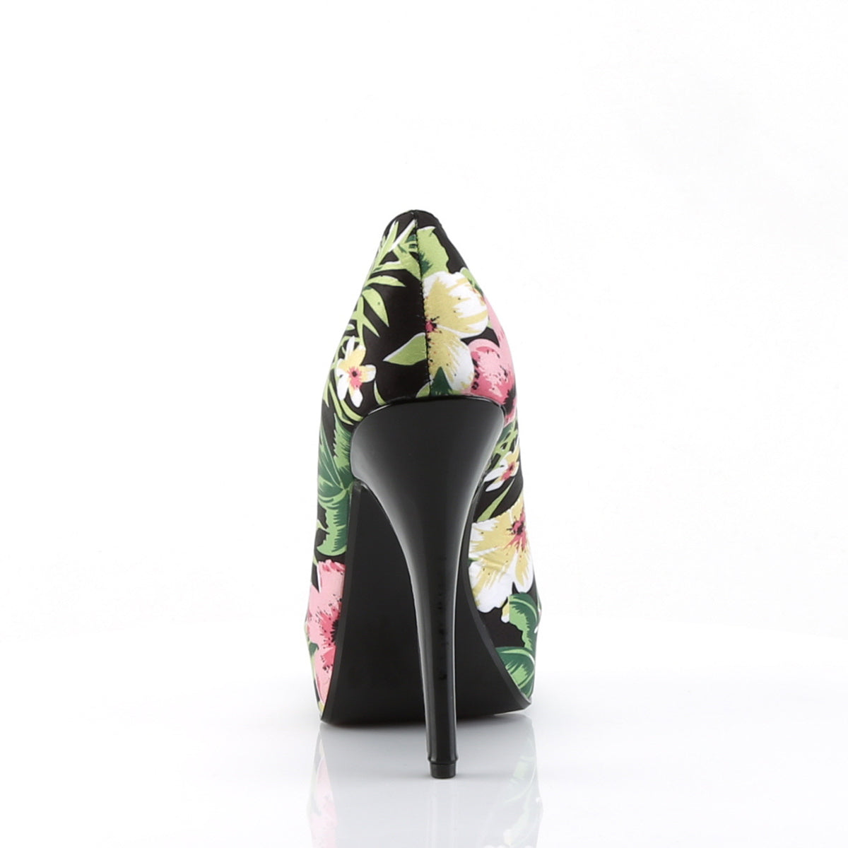 Pin Up Couture Pompe da donna LOLITA-11 tessuto di stampa floreale BLK