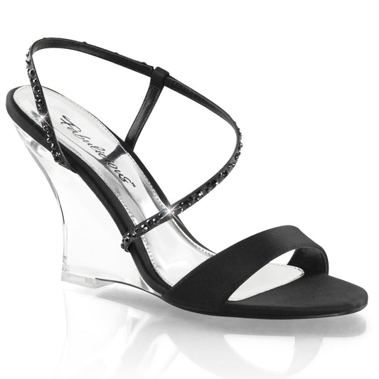 Fabulicious Sandali da donna LOVELY-417 BLK Satin / CLR