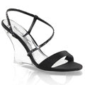 Fabulicious Sandali da donna LOVELY-417 BLK Satin / CLR