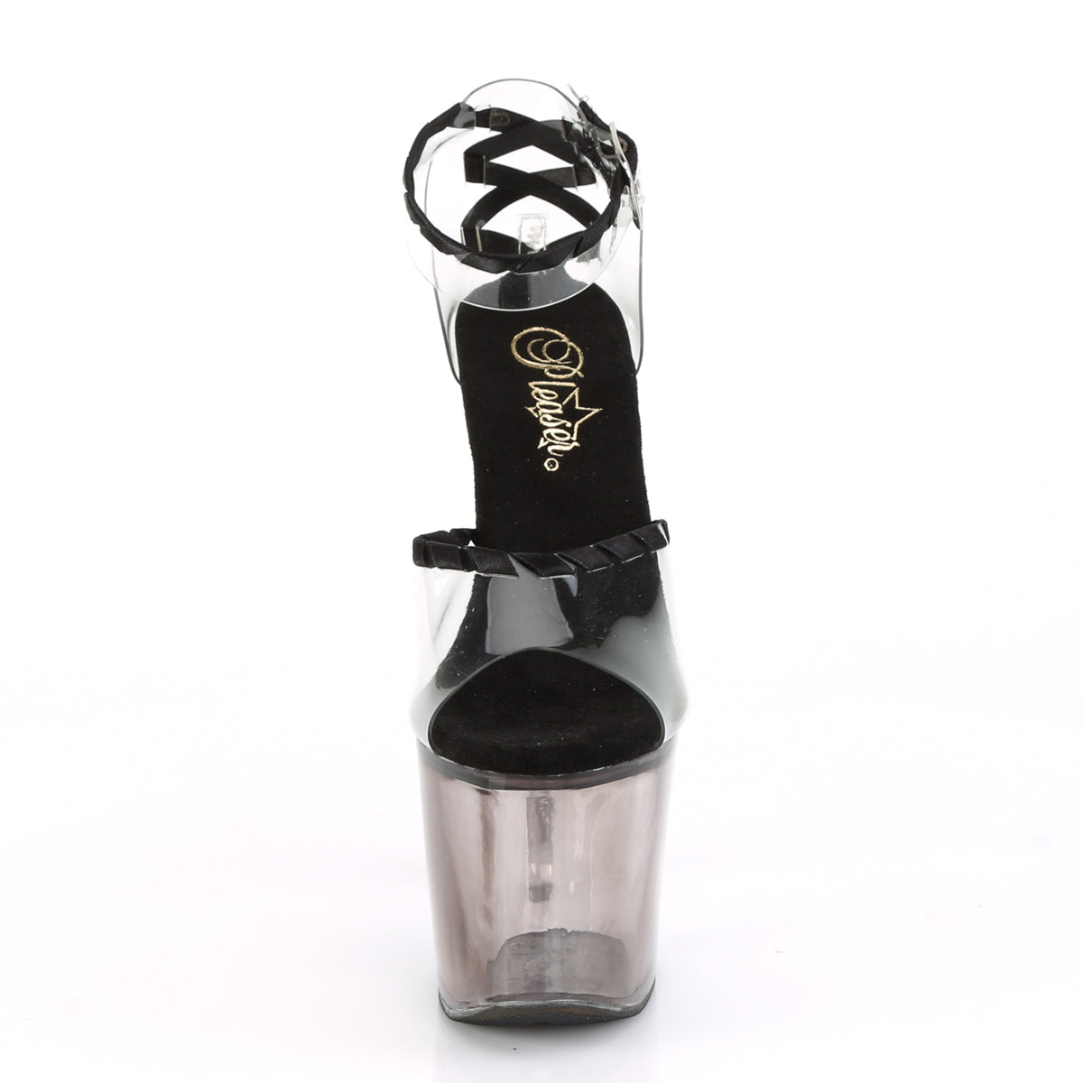 Pleaser Sandali da donna LOVESICK-712T CLR-BLK / BLK sbiadito