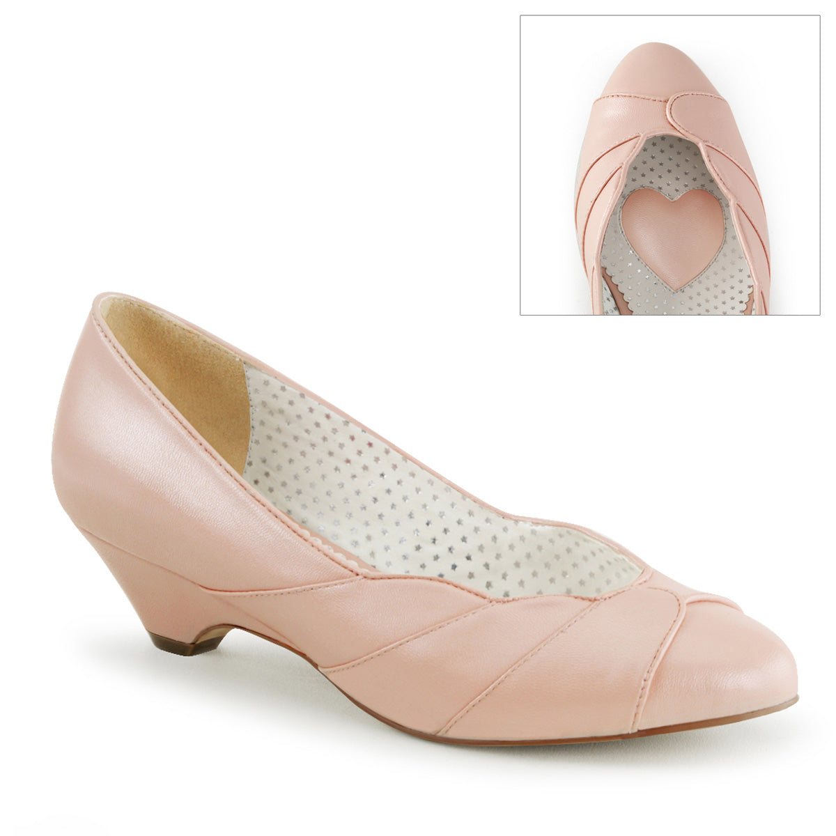 Pin Up Couture Pompe da donna LULU-05 B. Pelle rosa ecopelle