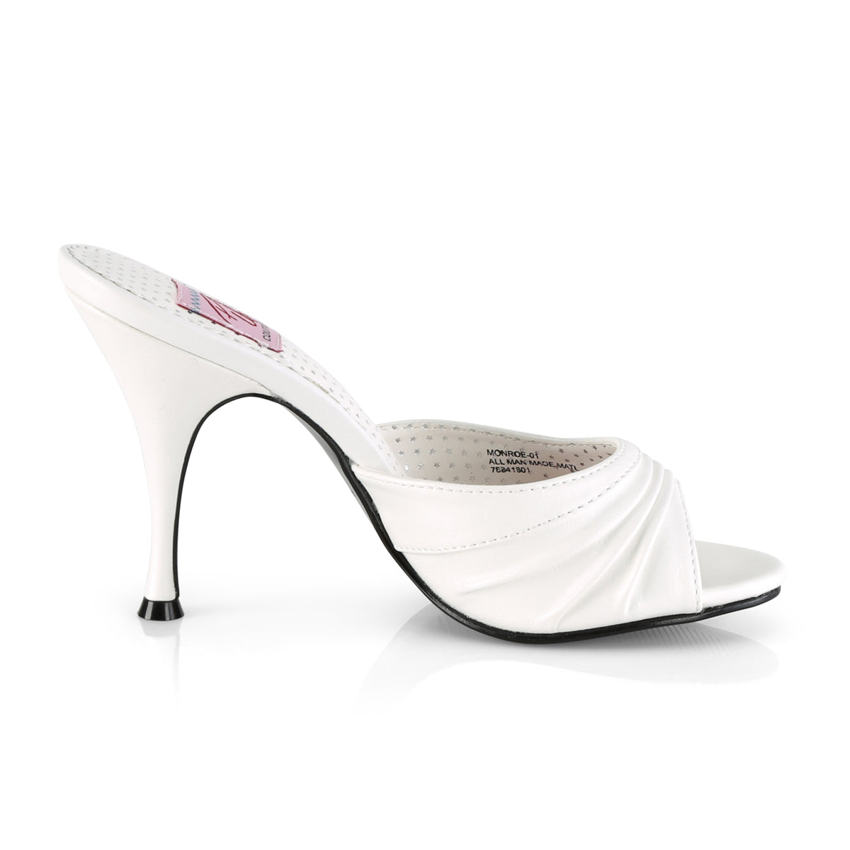 Pin Up Couture Pompe da donna MONROE-01 Wht in ecopelle