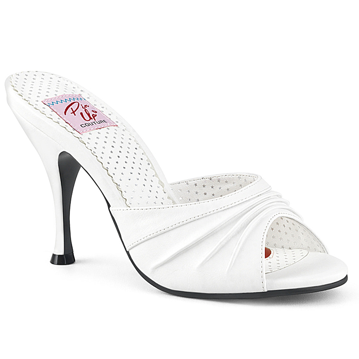 Pin Up Couture Pompe da donna MONROE-01 Wht in ecopelle